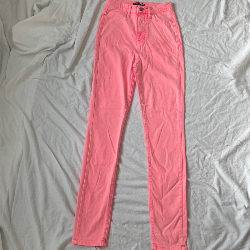 Fashion Nova size 3 high rise neon pink WEBSITE SOLD OUT IN THIS SIZE